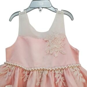 American Princess Dress Pink Pearl Rhinestone‎ Party Special Occasion Size 4